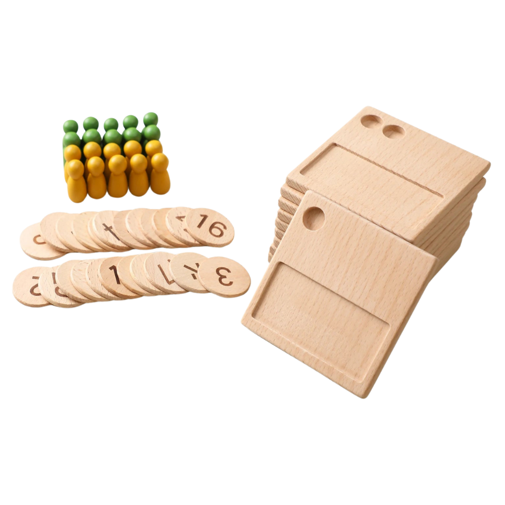 Number Counting Wooden Board