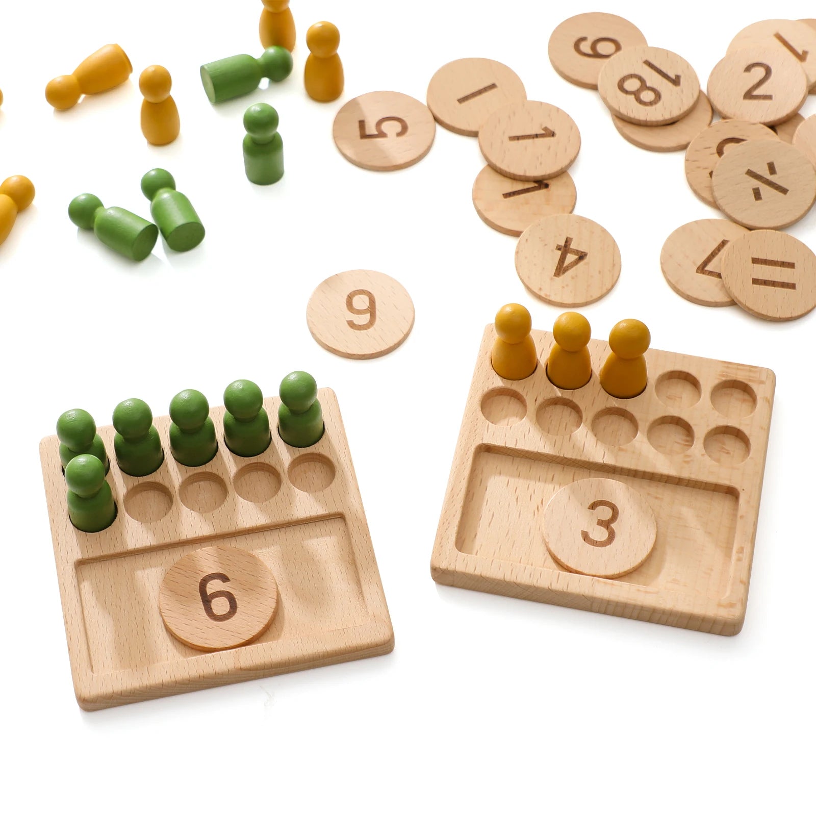 Number Counting Wooden Board
