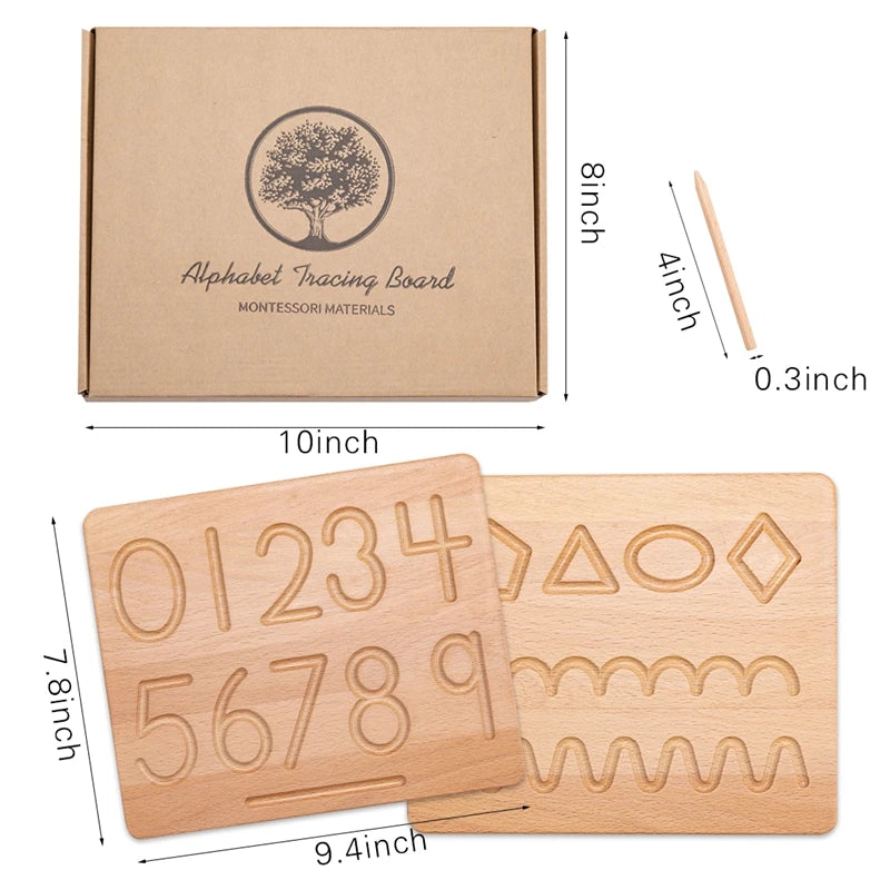 Number Counting Wooden Board