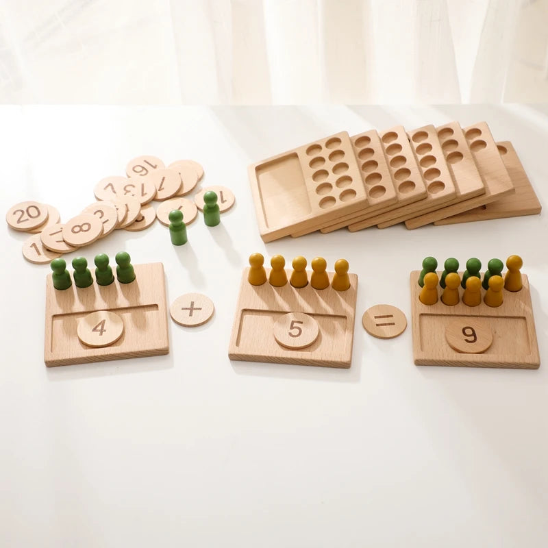 Number Counting Wooden Board